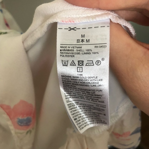 GAP floral rayon faux-wrap midi sundress - Picture 6 of 7